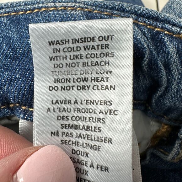 Good American Classic Raw Hem High Rise Jeans Skinnyish Fit Blue940 0/25 NWT - Picture 13 of 13